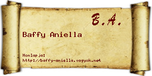Baffy Aniella névjegykártya